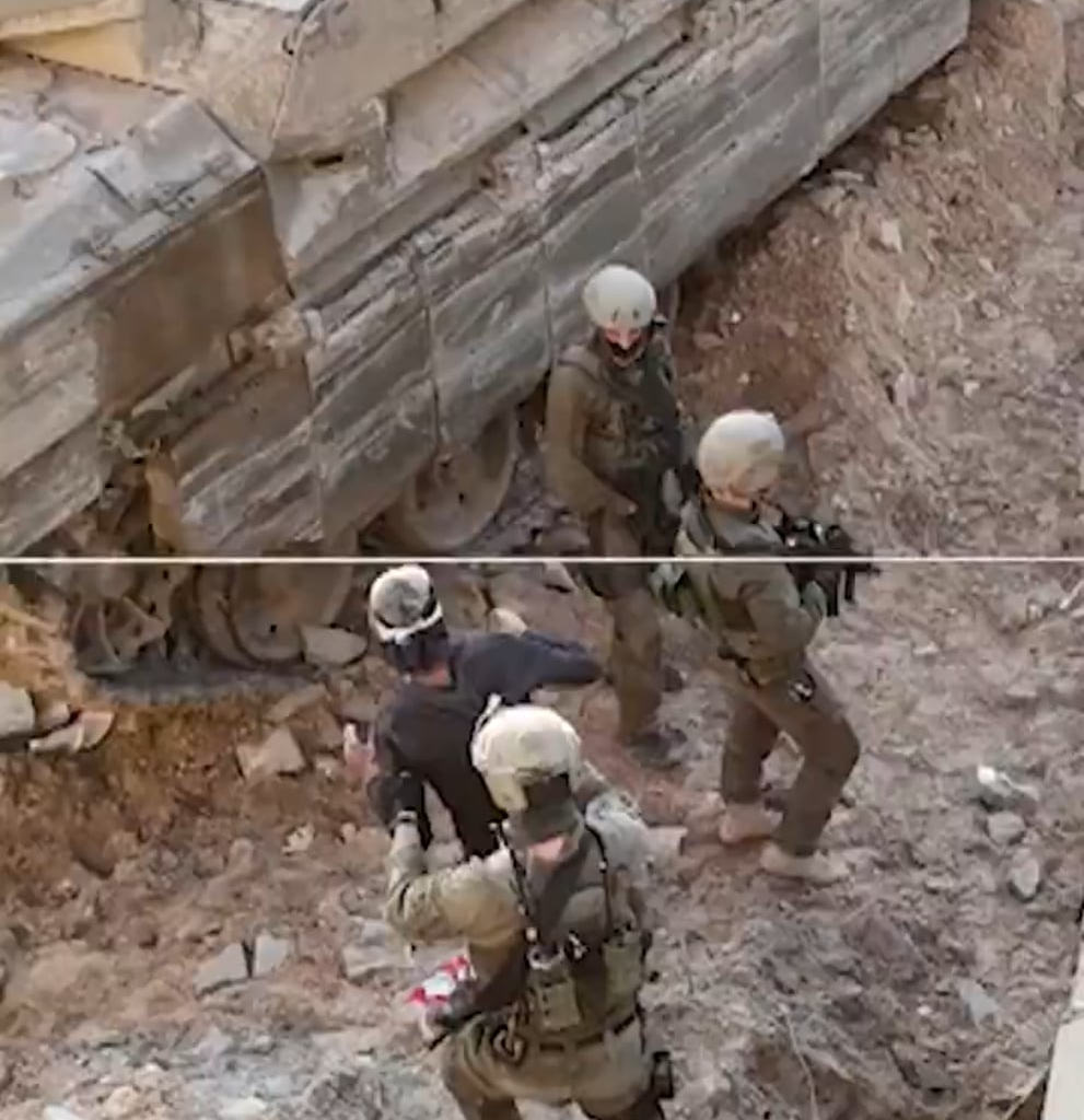 AJ a récupéré la vidéo d'un drone filmant des soldats Israëliens utiliser un civil comme bouclier humain. Il est envoyé pour vérifier une école abandonnée et poursuivi par un autre drone