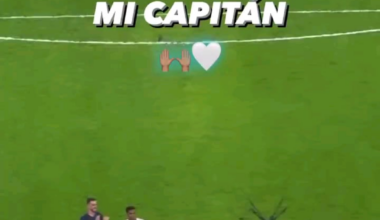 Nacho took Toni Kroos’ wife to the centre of the pitch so the whole family could be together.