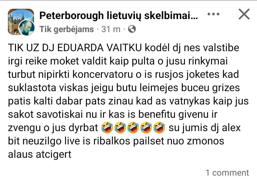 protingiausias vaitkaus fanas