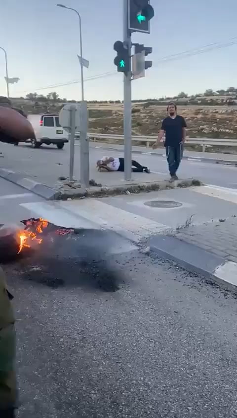 Chauffeur de camion palestinien tabassé par des colons israéliens