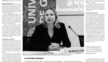 [Geneva / Unige ] Audrey Leuba in a delicate position
The Rector's husband is a member of a company that supplies jet engines for Israeli army aircraft. The university denies any conflict of interest.
