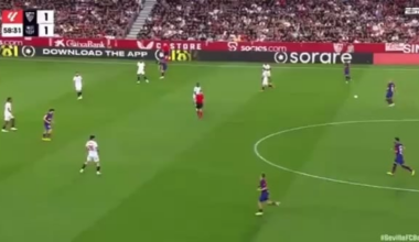 Fermin Lopez gives Barca the lead at 2-1 and then celebrates with Xavi!