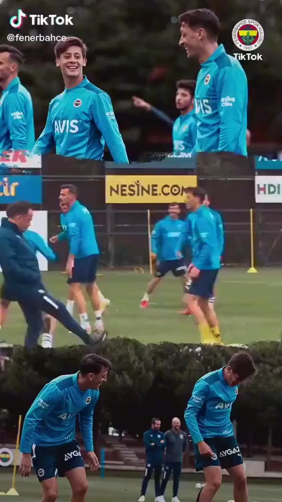 #TBT Arda Güler and Mesut Özil in Fenerbahçe training together. Look at those smily faces :)