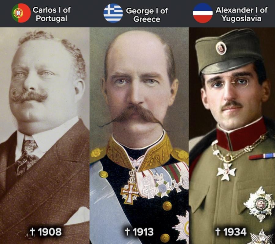 The last European regicides (killing of a ruling monarch)