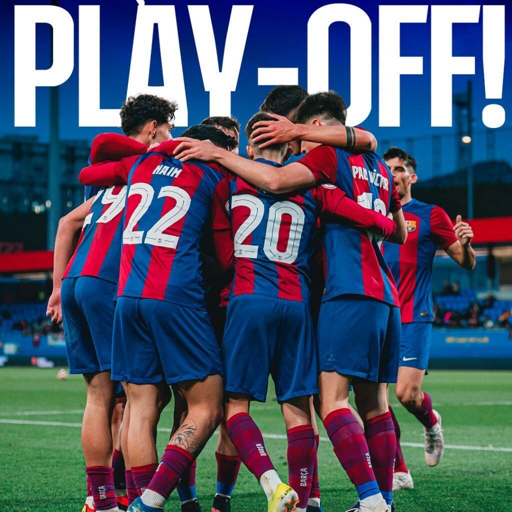 [Barça Atlètic] Barcelona B have secured their place in the playoffs for promotion to the 2nd division.