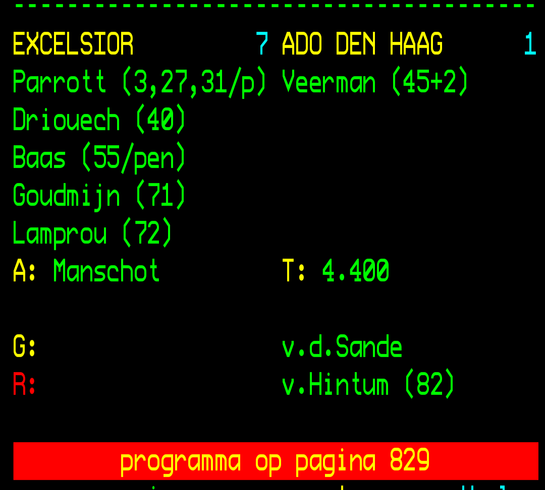 Excelsior makes minced meat of ADO and will face NAC in the play off finals