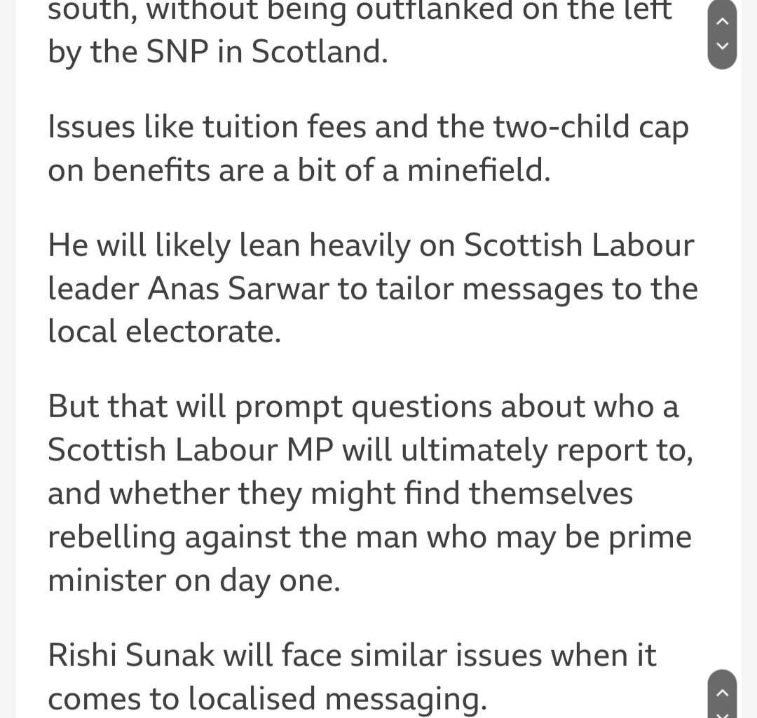 BBC Analysis: Starmer and Labour in slightly awkward position in Scotland