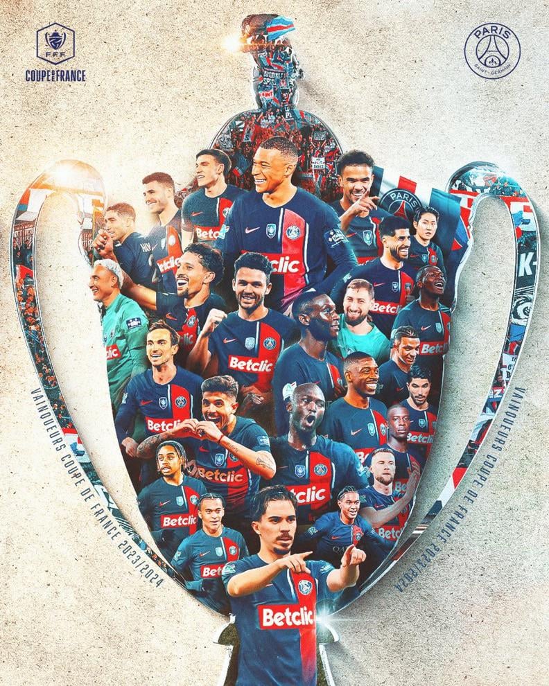 Paris Saint-Germain have won the 2023/2024 Coupe de France!