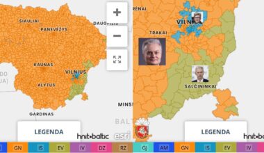 Lithuanian presidential election map