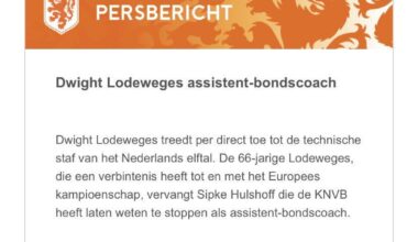 Dwight Lodeweges returns to Oranje staff as assistant manager, with Sipke Hulshoff set to leave his position to join Arne Slot at Liverpool