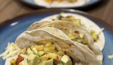 Vegetarian Tacos with pineapple salsa