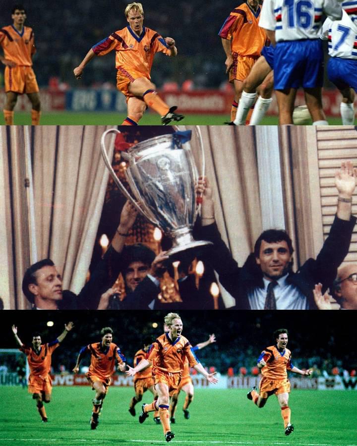 𝐎𝐓𝐃 in 1992, Barcelona won their first ever European Cup, beating Sampdoria 1-0 at Wembley.
