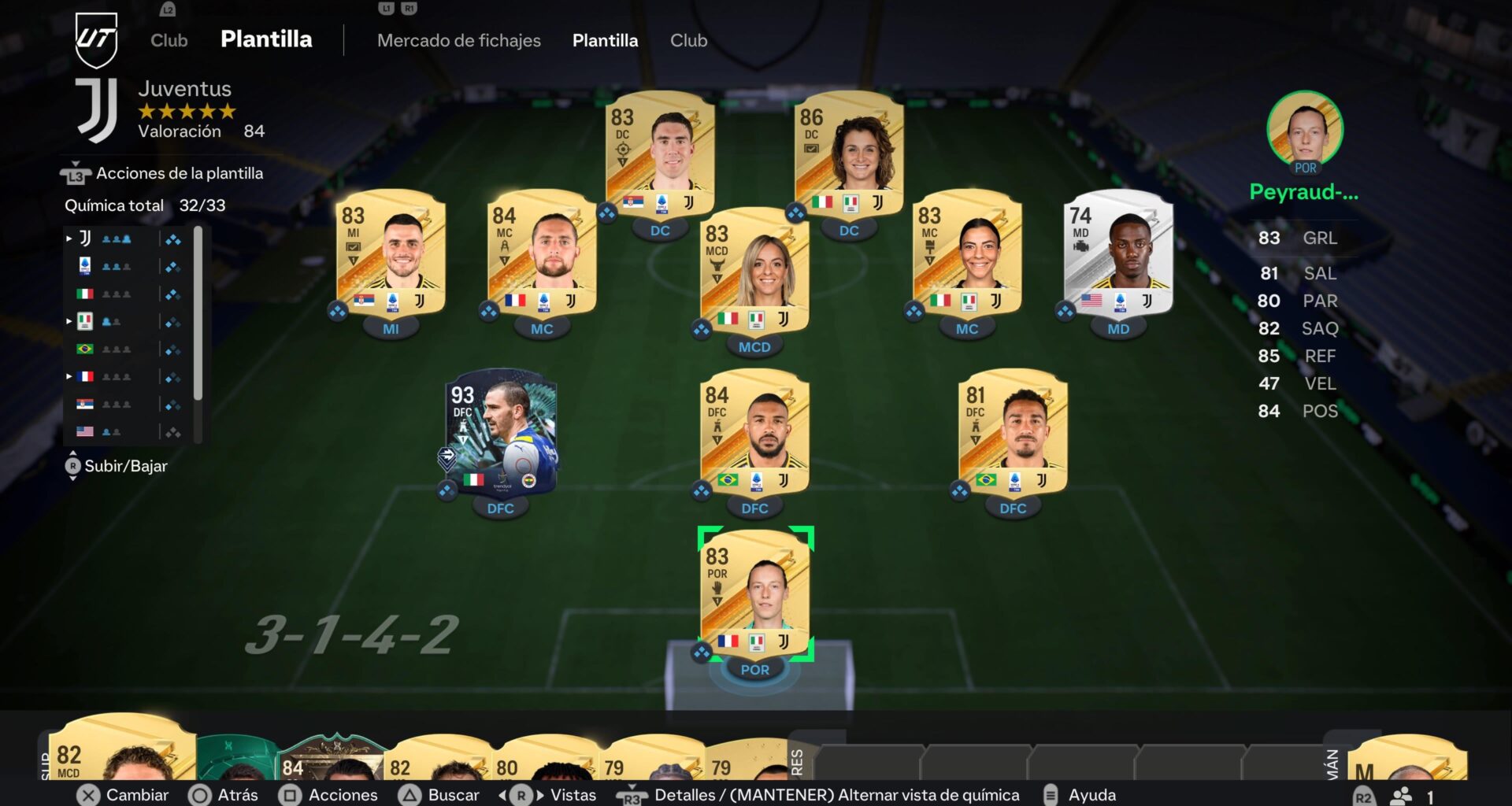 Trying to have some fan with this bad game I’m going to try building a Juve team