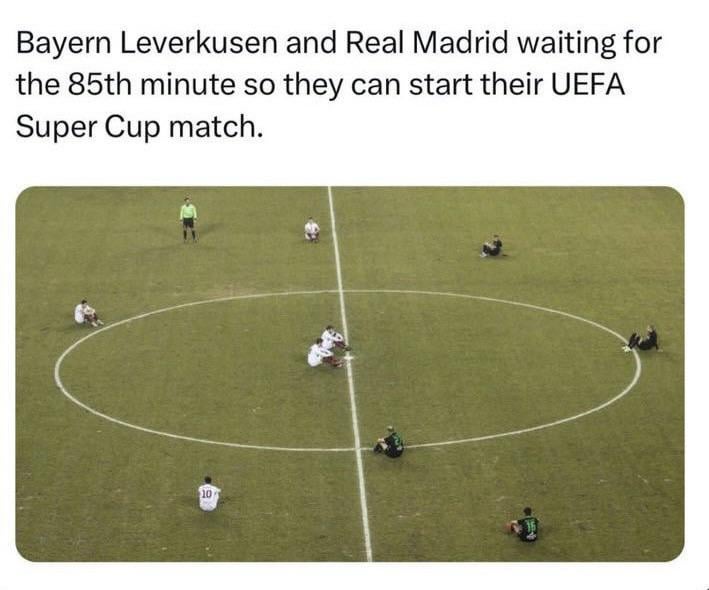 UEFA Super cup scenes.