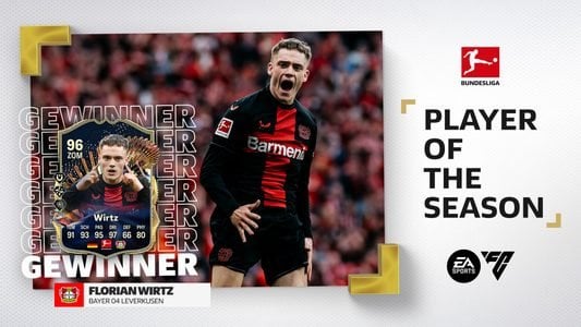 Florian Wirtz von Bayer 04 Leverkusen ist der Spieler der Saison 2023/24