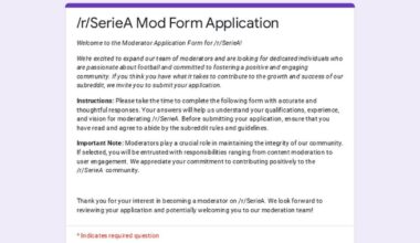 🚨 Moderator Recruitment for /r/SerieA 🚨