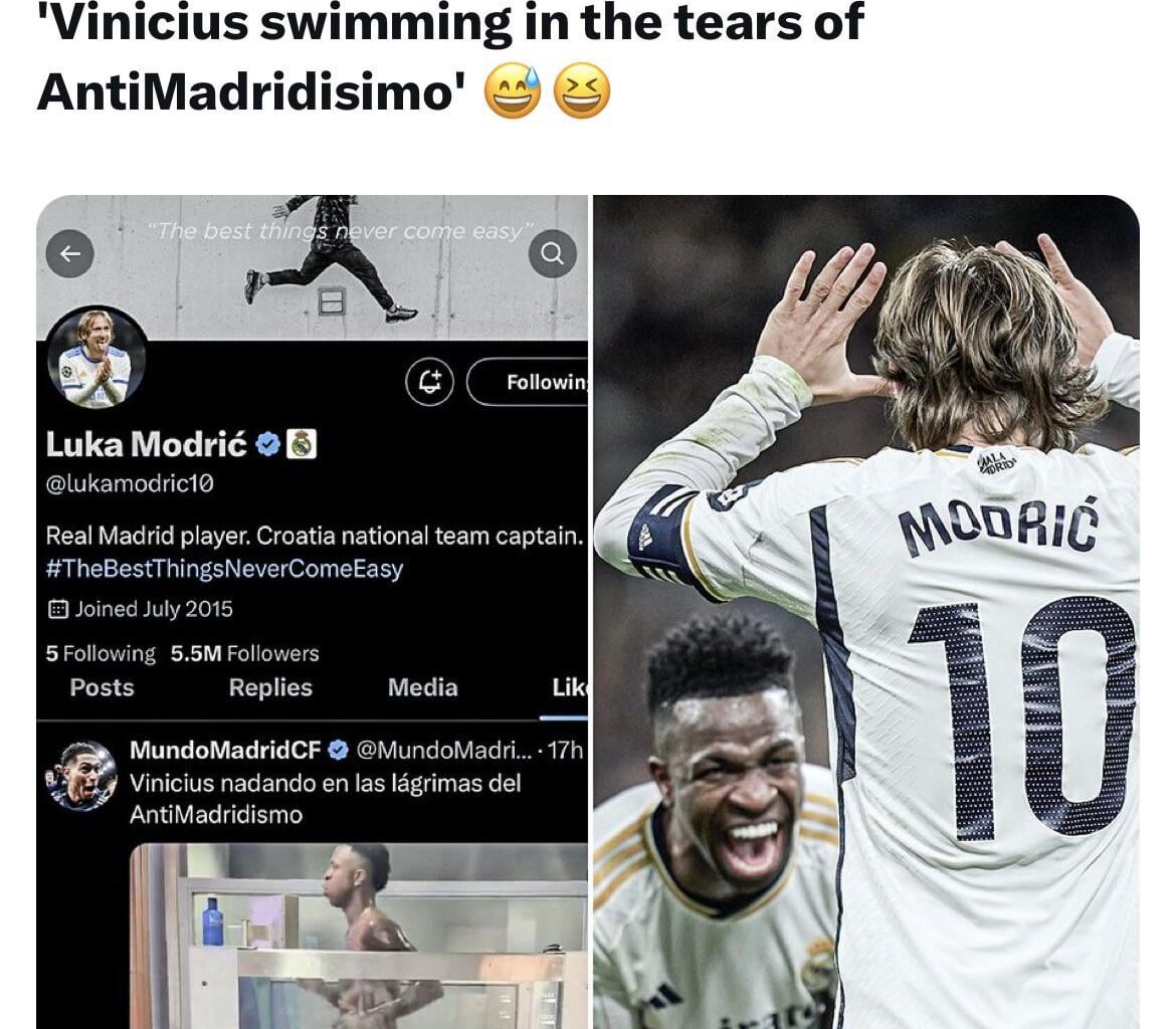 Luka Modric’s most recent like on Twitter 😂😂😂