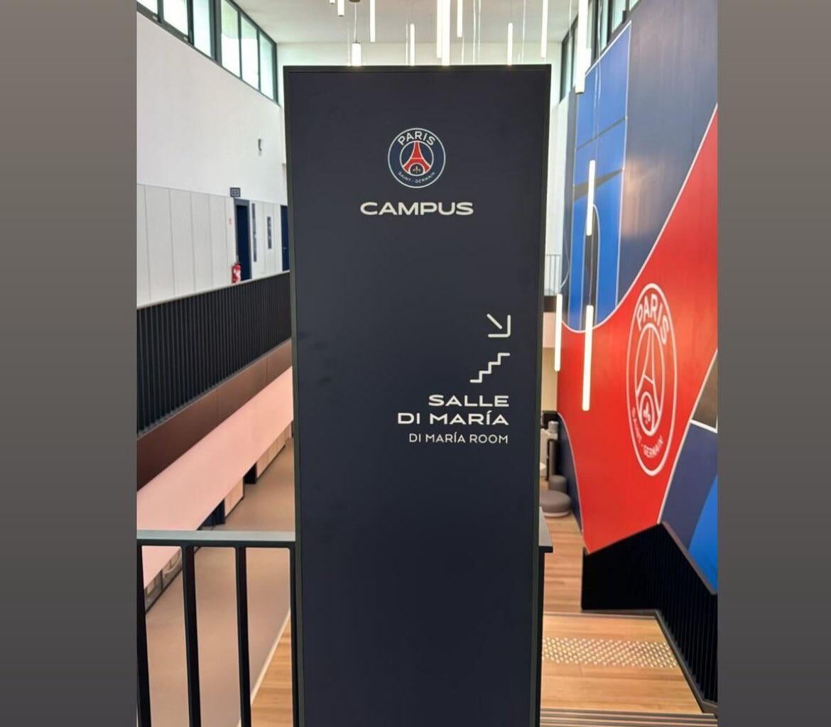 Angel Di Maria thanks Paris for honoring him with a room named after him at Campus training center ❤️💙