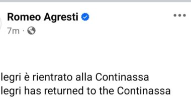 Allegri is back in Continassa
