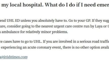 Dr Muiris Houston is imploring people NOT to attend emergency dept at University Hospital Limerick as they are under-resourced/incapable of dealing with patients. How is this acceptable in a first world country? Who are we holding accountable for this failure?