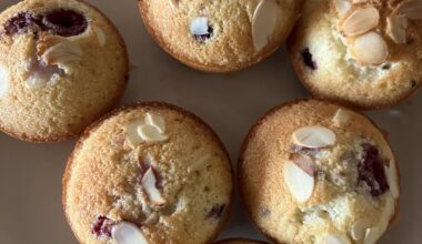 Financiers amandes/noisettes et fruits rouges, sans gluten