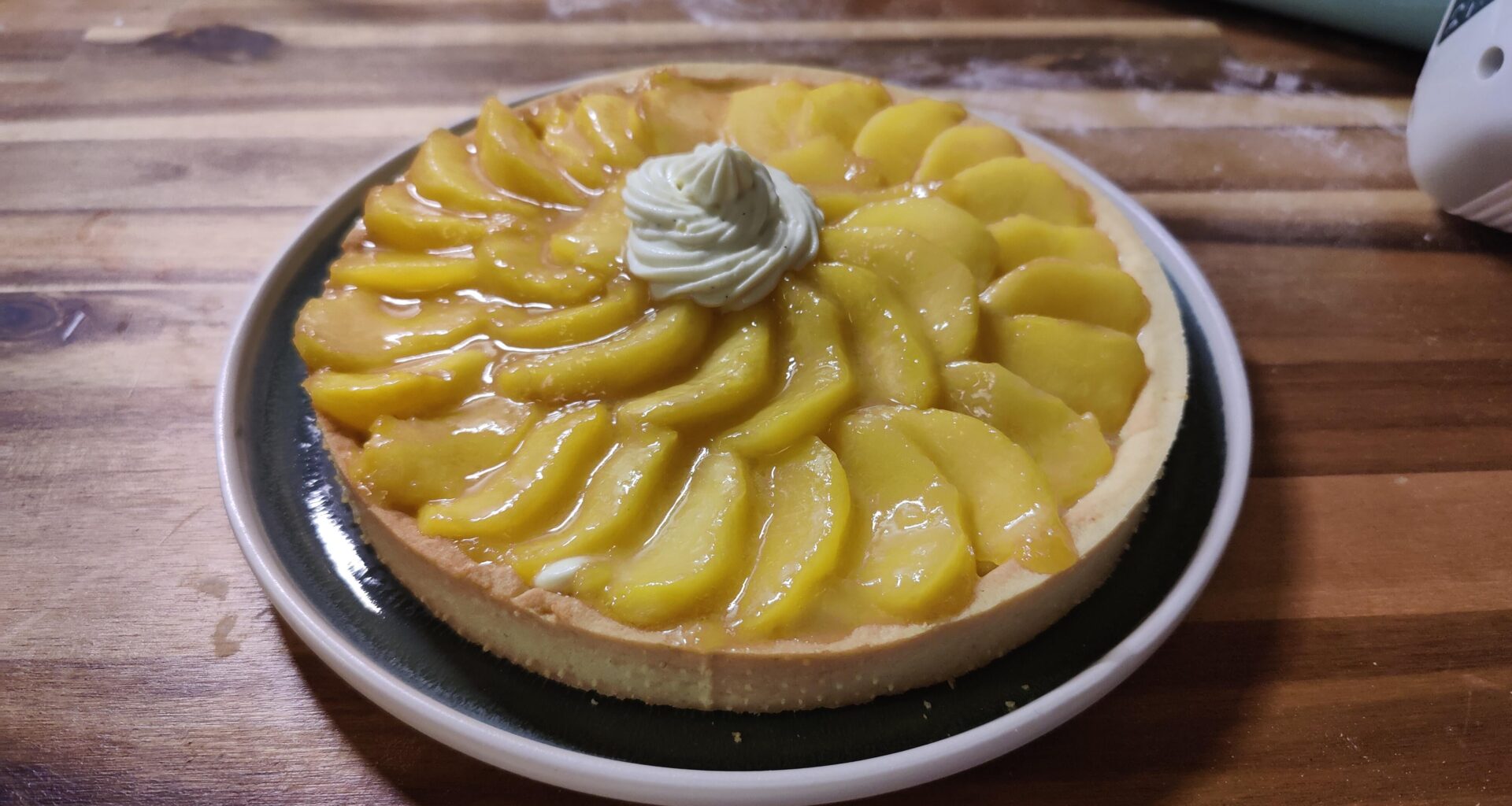 Tarte aux pêches maison