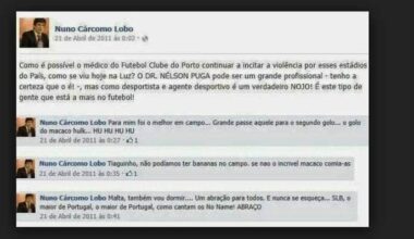 Posts de Nuno Cárcomo Lobo, candidato à presidência da FPF, no facebook