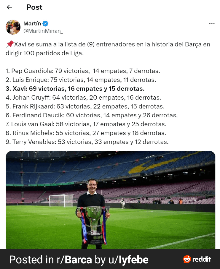 Xavi was not a failure