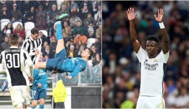 Vinicius ranks Ronaldo's bicycle kick finish vs Juventus as greatest UCL goal