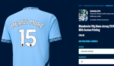 It's a shame we can only get 2 numbers on the back of our shirts.
