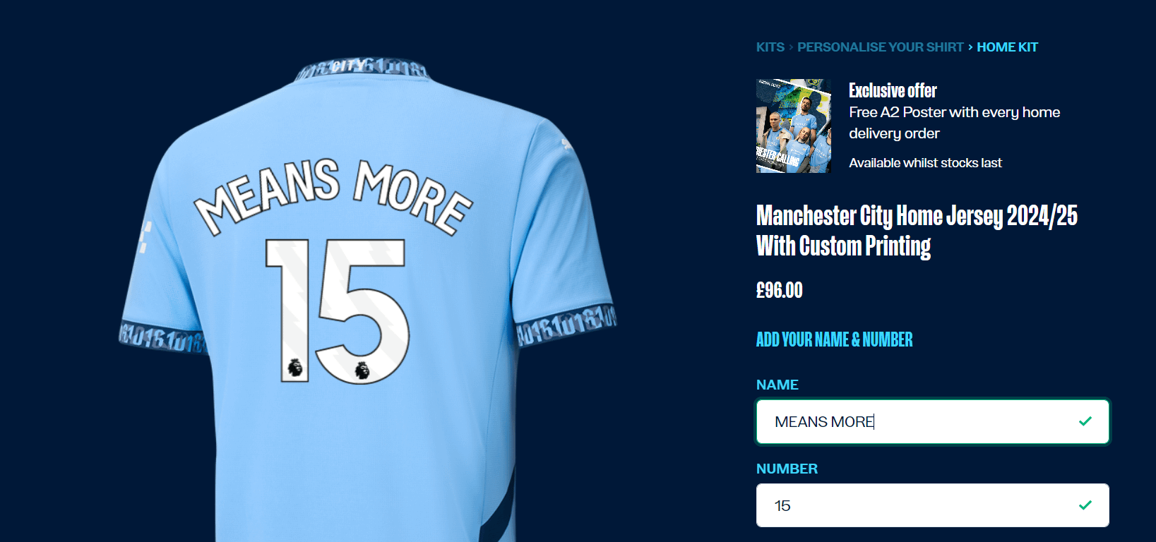 It's a shame we can only get 2 numbers on the back of our shirts.