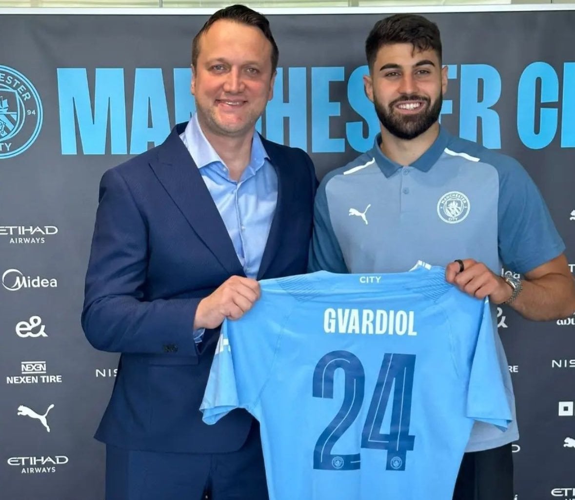 [Fabrizio Romano] Joško Gvardiol’s agent Marjan Šišić: “He’s really delighted to be at Manchester City. He strongly wanted to join City last summer”.  Joško knew MCFC project was the best option possible and he was right”.