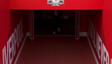 Jürgen Klopp said goodbye to the Liverpool staff by posing for a photo at Anfield with all of them and the trophies they won under him