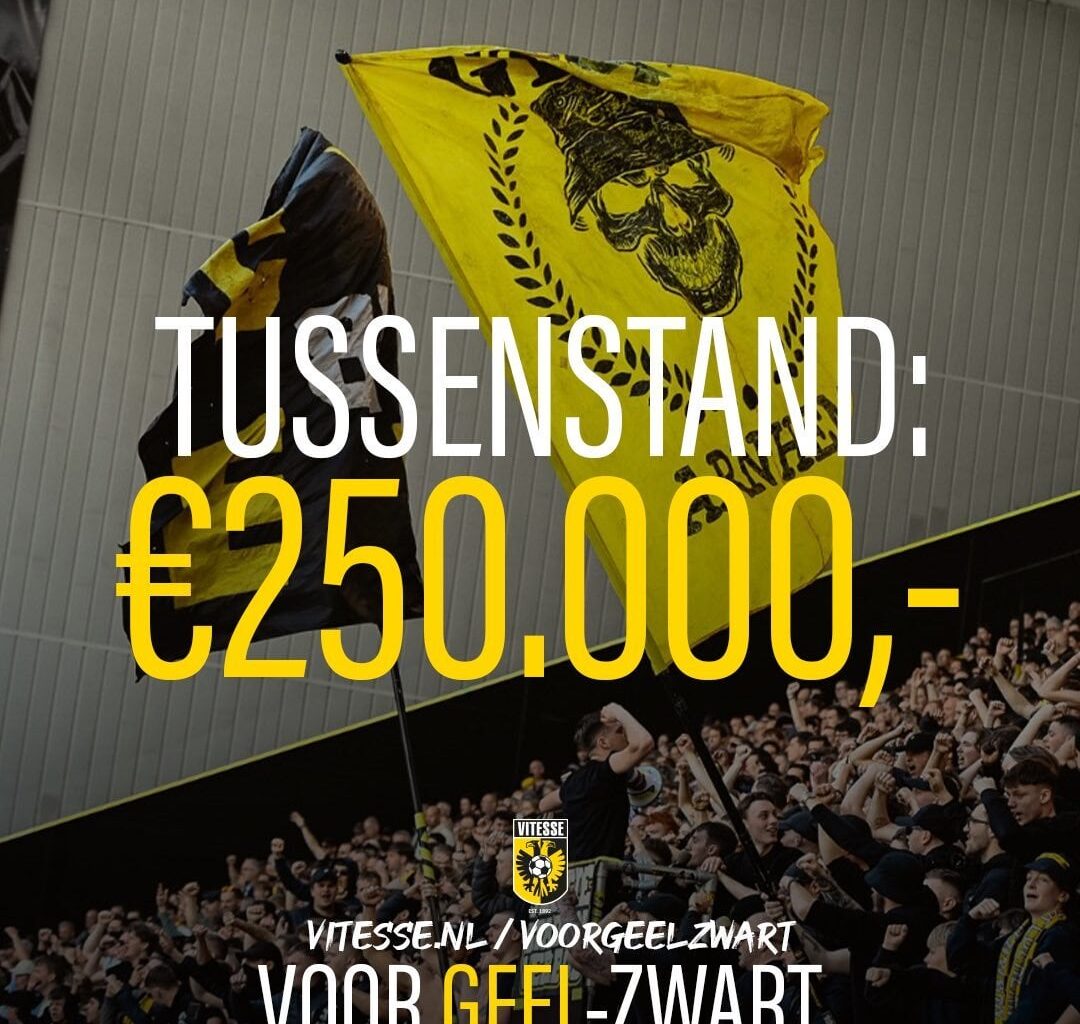 Vitesse has already collected 250.000 euro from their crowdfunding. 200.000 euro of which has been gained from fans in the last few hours