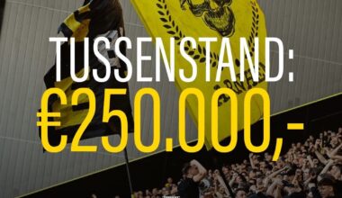 Vitesse has already collected 250.000 euro from their crowdfunding. 200.000 euro of which has been gained from fans in the last few hours
