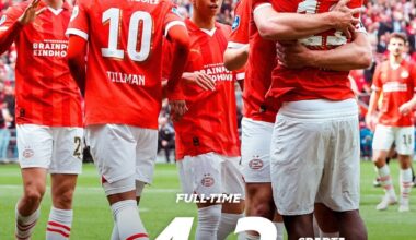 PSV are champions of the 2023/24 Eredivisie after 4-2 win against Sparta