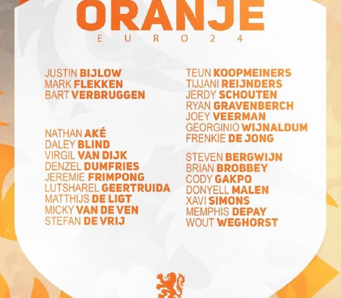 Full final squad for Euro’s 2024