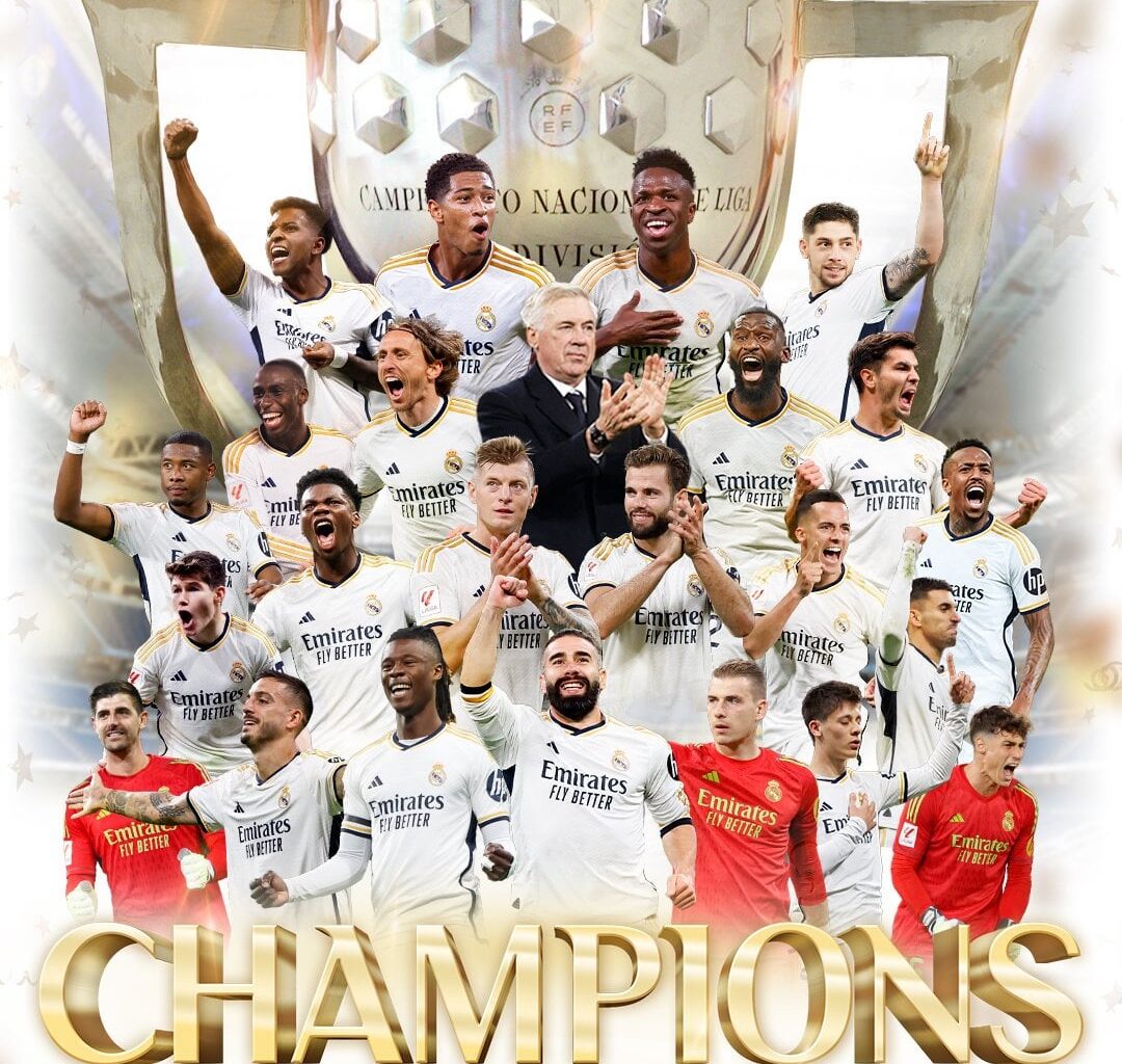 Real Madrid are crowded La Liga champions for the 36th time.