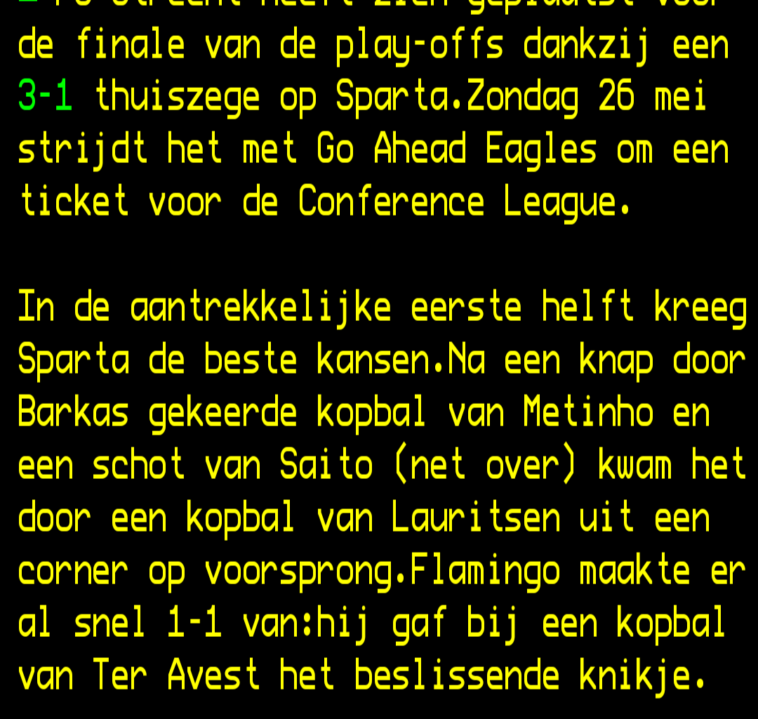 Utrecht convincingly beats Sparta and will face the Eagles in the Play off final