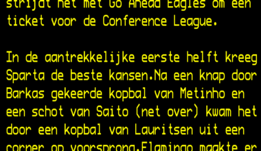 Utrecht convincingly beats Sparta and will face the Eagles in the Play off final