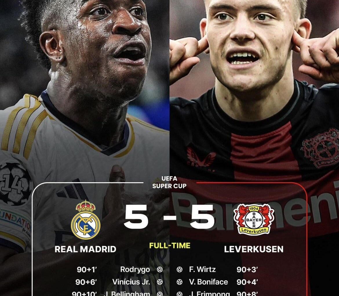 Imagine the potential score of the 2024 UEFA Super Cup between Real Madrid & Bayer Leverkusen 😂👀