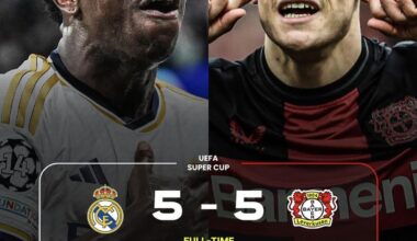 Imagine the potential score of the 2024 UEFA Super Cup between Real Madrid & Bayer Leverkusen 😂👀