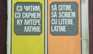 'Să citim, să scriem cu litere latine' - manual destinat vorbitorilor de limbă română (aici încă denumită 'moldovenească') care treceau de la grafia chirilică la cea latină. Tipărit în 1989 la Chişinău.