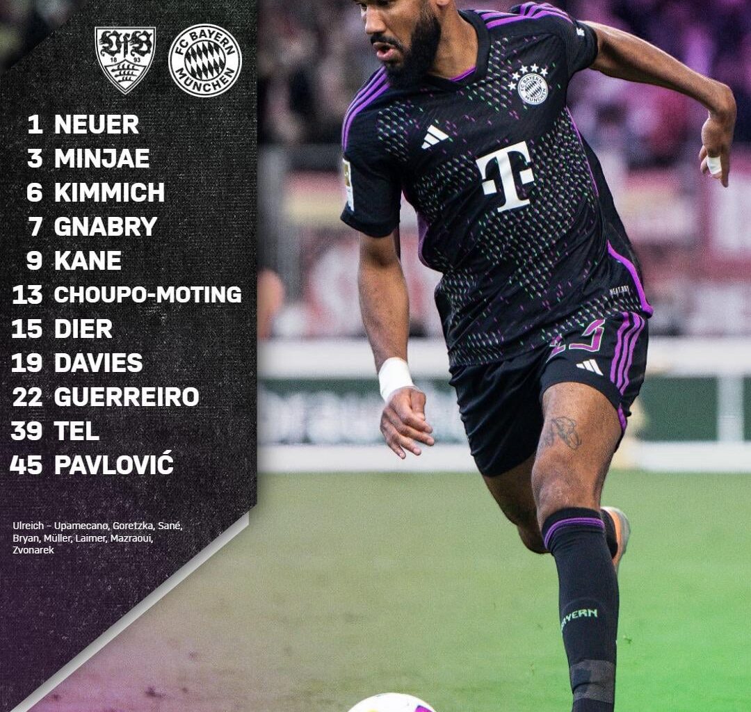 [Starting XI] against VfB Stuttgart