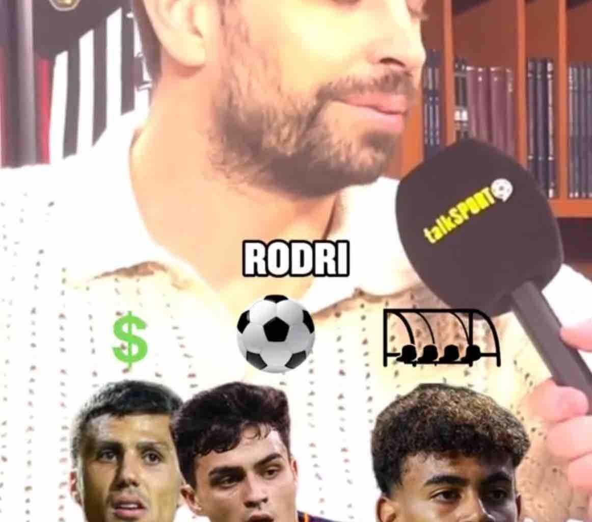 Start one, bench one, sell one? Gerard Pique: “Start Pedri, bench Lamine and sell Rodri.”