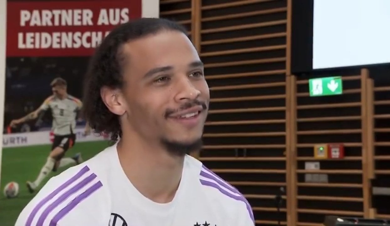 Leroy Sané on whether he will extend his contract at Bayern after speaking to Vincent Kompany: "We haven't spoken that deeply yet. Now I'm focused on the tournament. That's my main focus. We'll start talking again after the tournament." But are things looking good? "So far, yes"