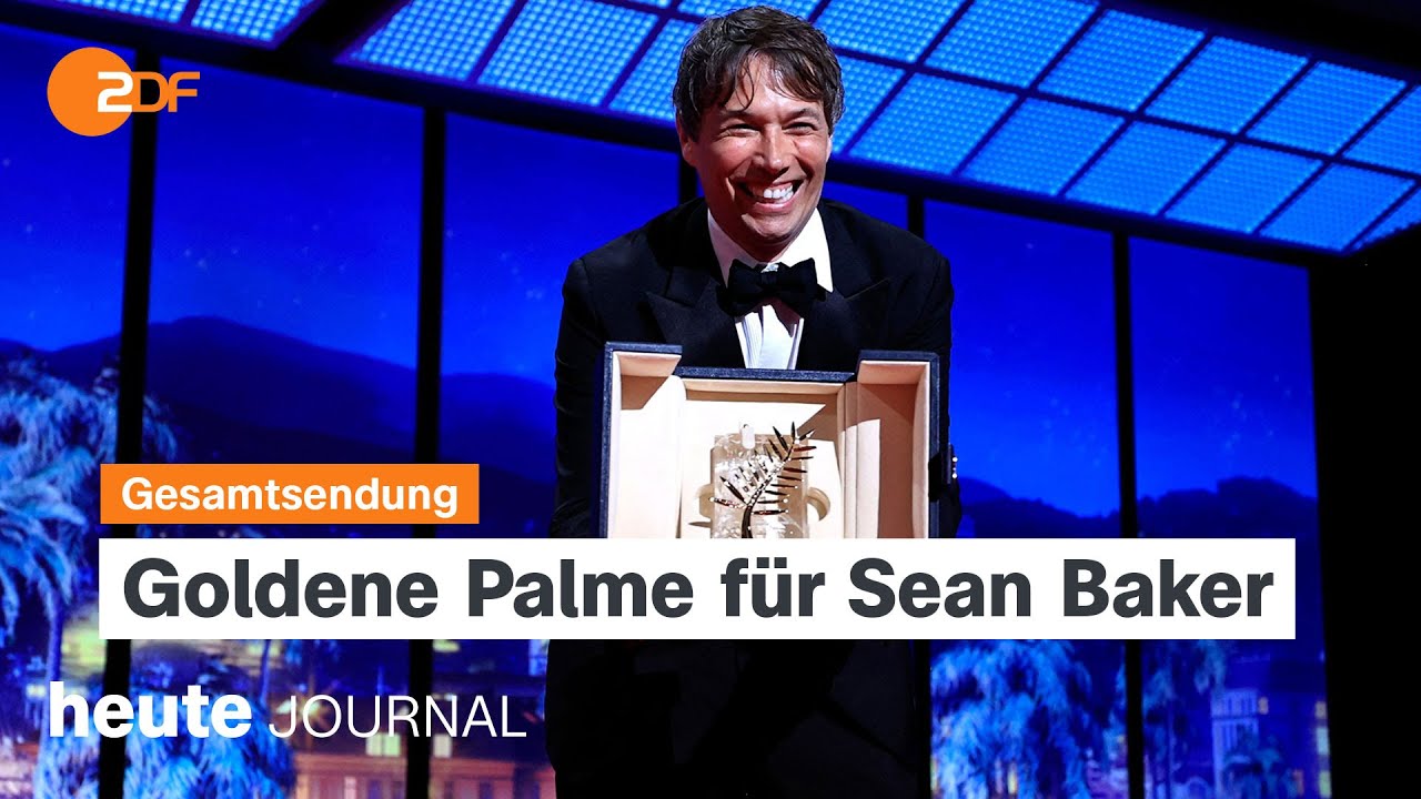 heute journal vom 25.5.24 Goldene Palme für "Anora", Fest in Bonn, Ende Militärübung China (english)