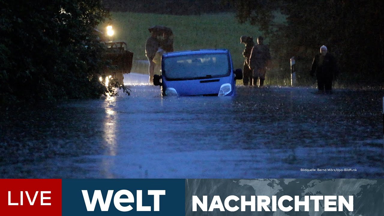 HOCHWASSERGEFAHR: Katastrophenfall - Erste Evakuierungsaufforderungen im Süden | WELT Stream