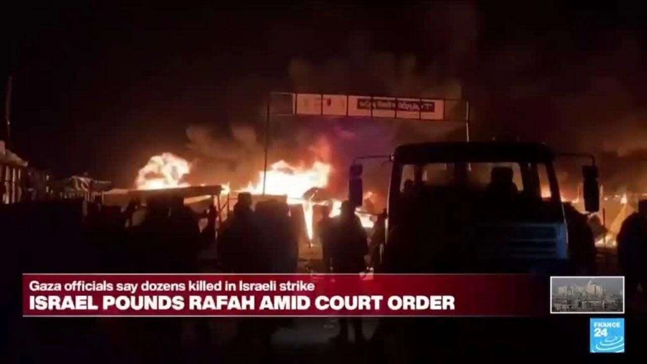 Gaza officials call Israeli airstrike on Rafah displacement centre a 'massacre' • FRANCE 24