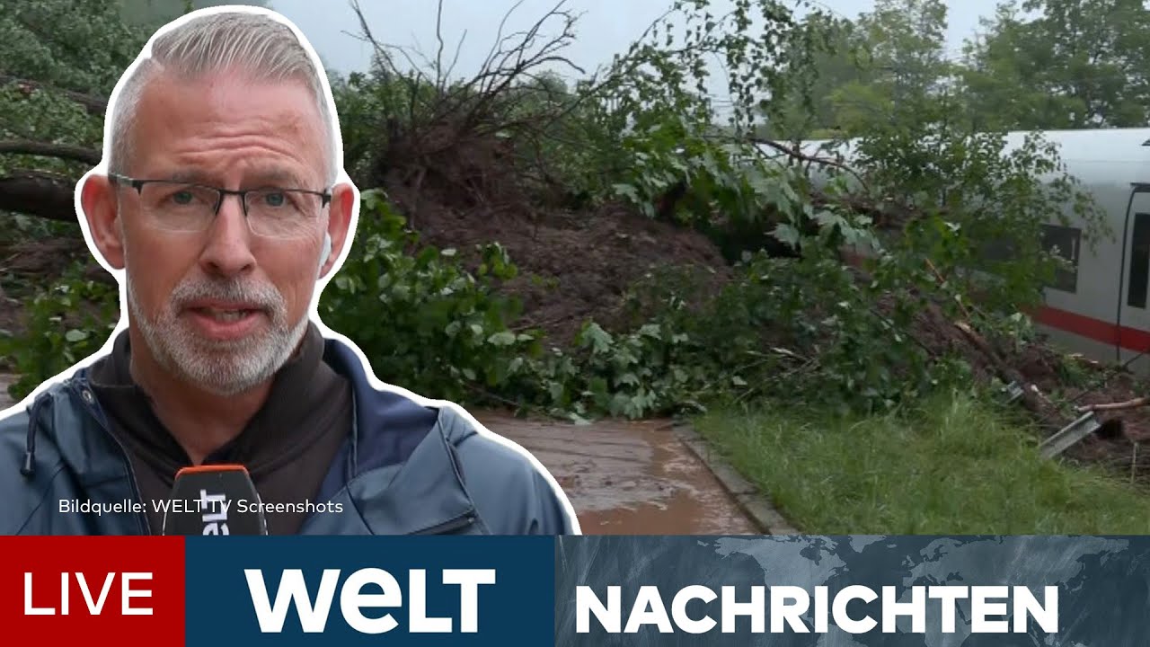 FLUT-ALARM: Feuerwehrmann stirbt–ICE entgleist durch Erdrutsch–Bundeswehr angefordert | WELT Stream